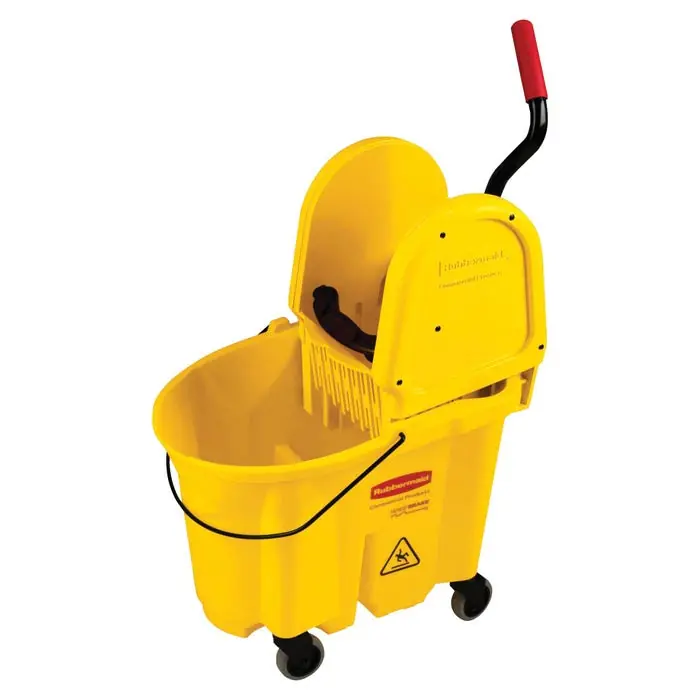 Hassle-Free Returns Rubbermaid WaveBrake Mop Bucket Wringer, 20.5 x 16.6 x 25.5 in, Yellow